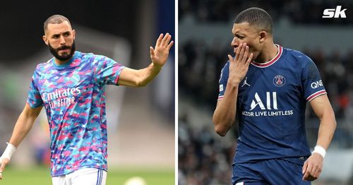 Real Madrid striker Karim Benzema dismisses Kylian Mbappe question