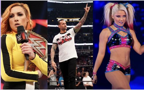 Former RAW Women's Champion Becky Lynch; CM Punk; Alexa Bliss