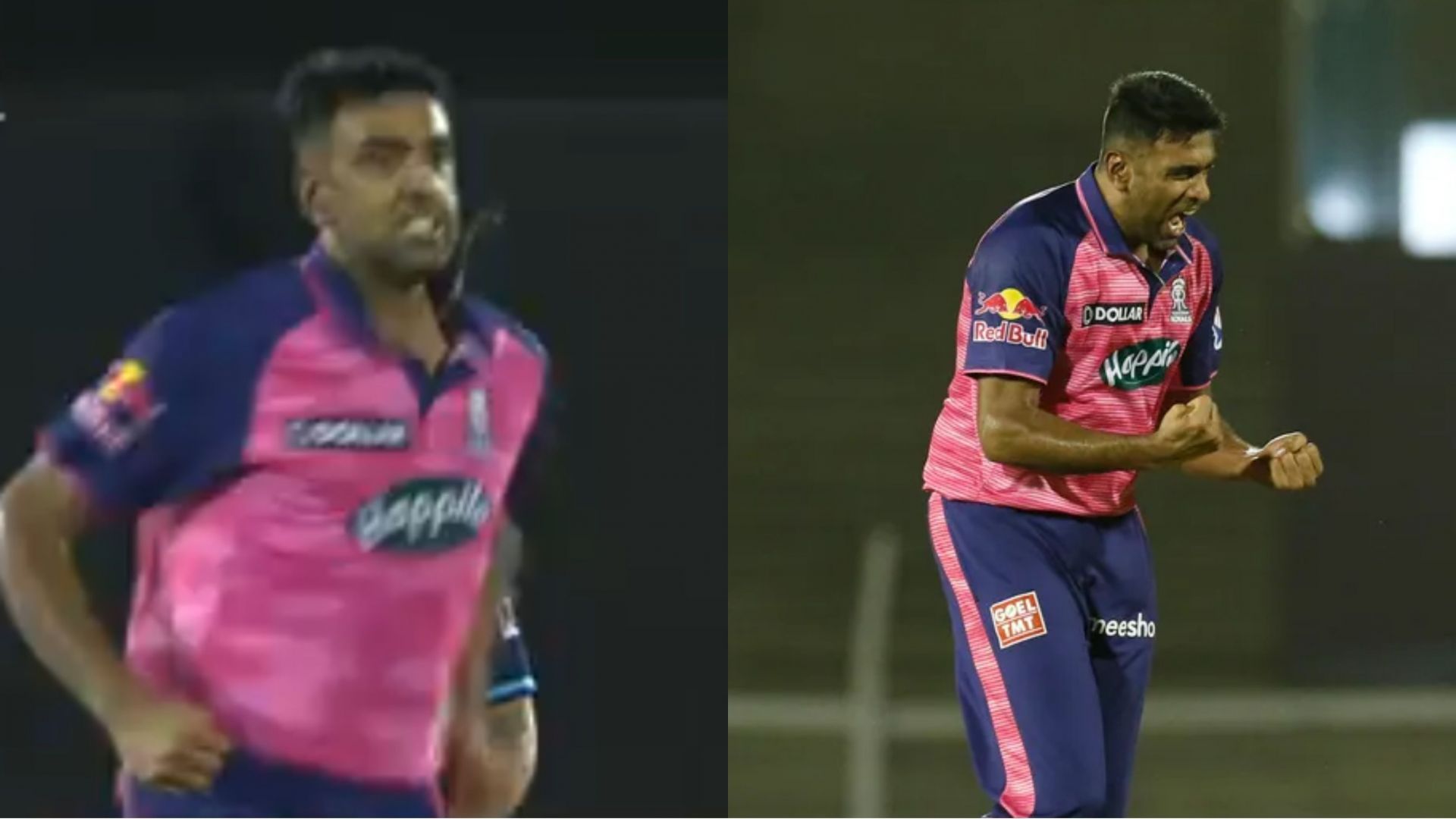 Ravichandran Ashwin could not control his emotions after taking a wicket against his former franchise. (Image Courtesy: IPLT20.com)