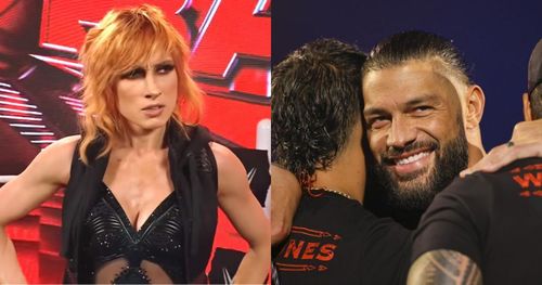 Becky Lynch, Roman Reigns, and The Usos.