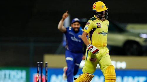 Chennai failed to bat out their 20 overs and got bundled out for just 97 against MI. (P.C.:iplt20.com)