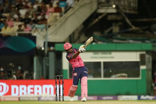 Sanju Samson fell to Wanindu Hasaranga yet again. Pic: IPLT20.COM