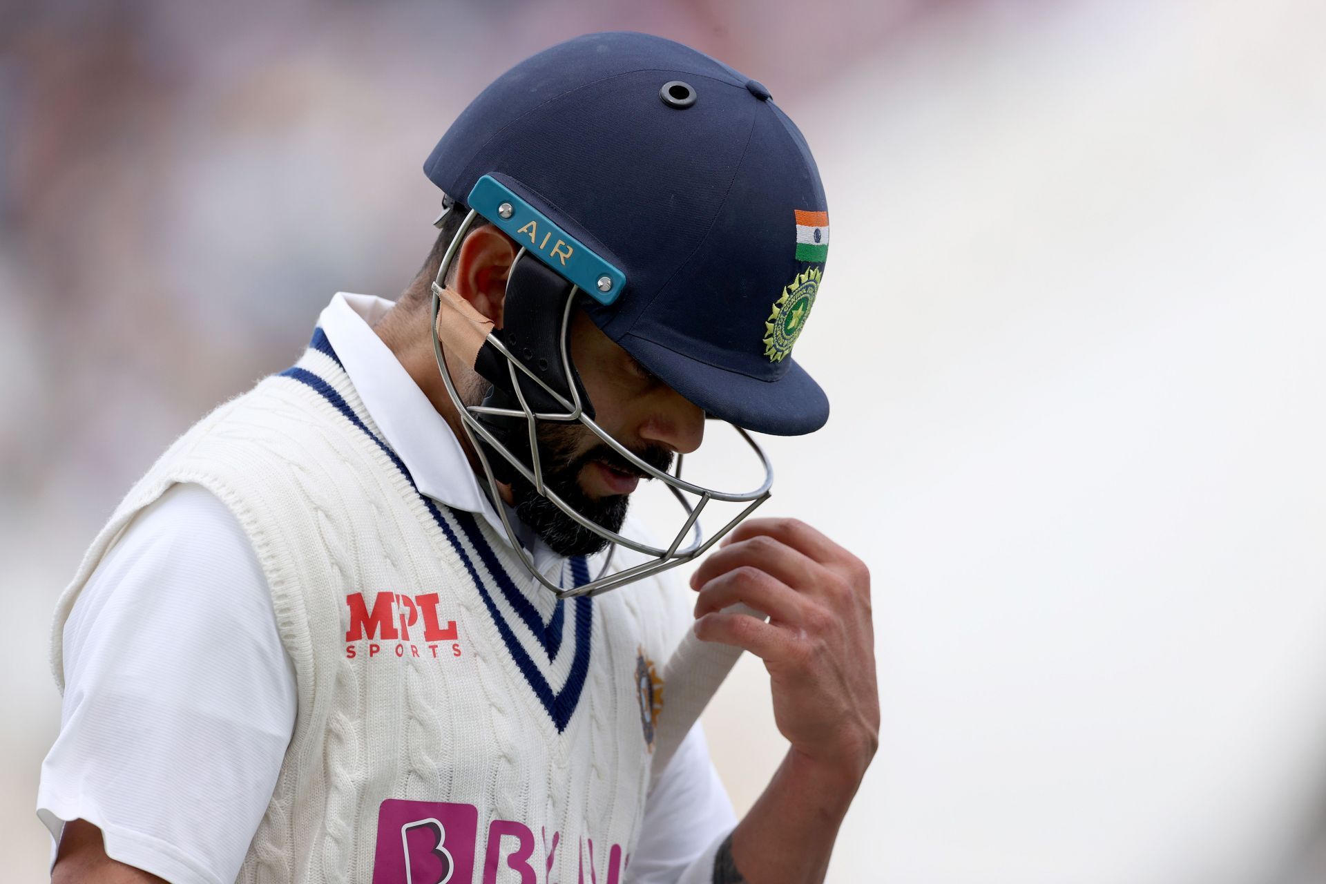 The home Test series against England in February 2021 showed the first signs of Kohli's dip in form