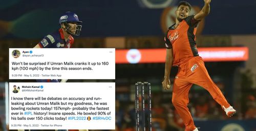 Umran Malik bowled the fastest delivery of IPL 2022.