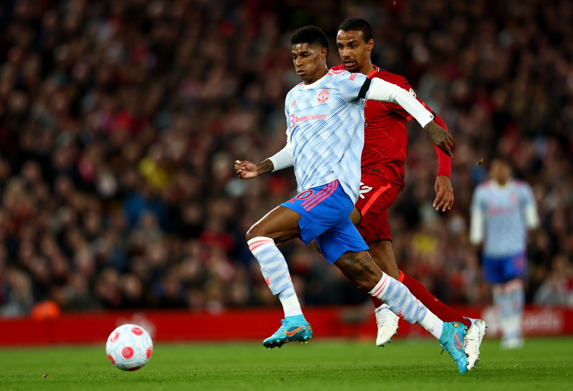 Marcus Rashford (left) has endured a difficult season so far.