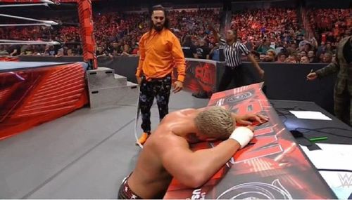 Seth Rollins attacked Cody Rhodes on RAW