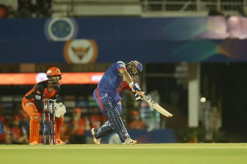 Rishabh Pant struck a few lusty blows during the Delhi Capitals' innings [P/C: iplt20.com]