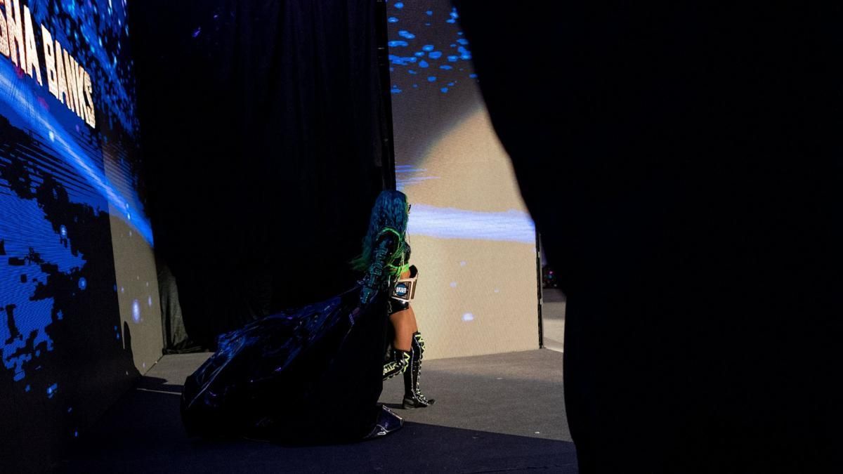 "The Boss" Sasha Banks making her entrance