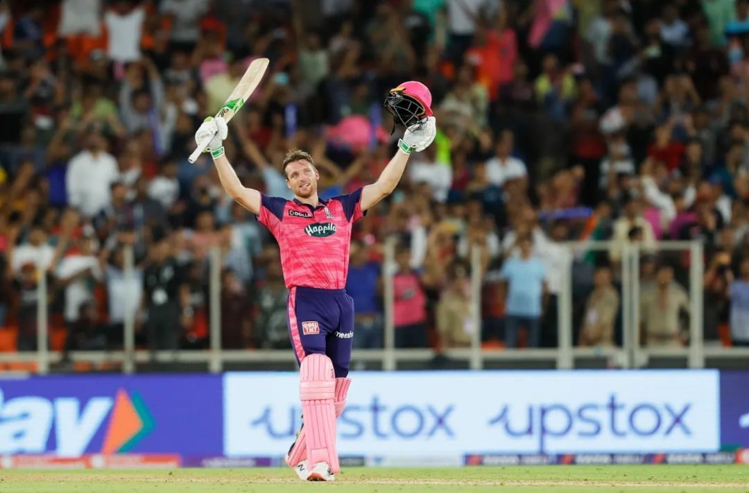 Jos Buttler celebrating his century against RCB [P.C: IPT20]