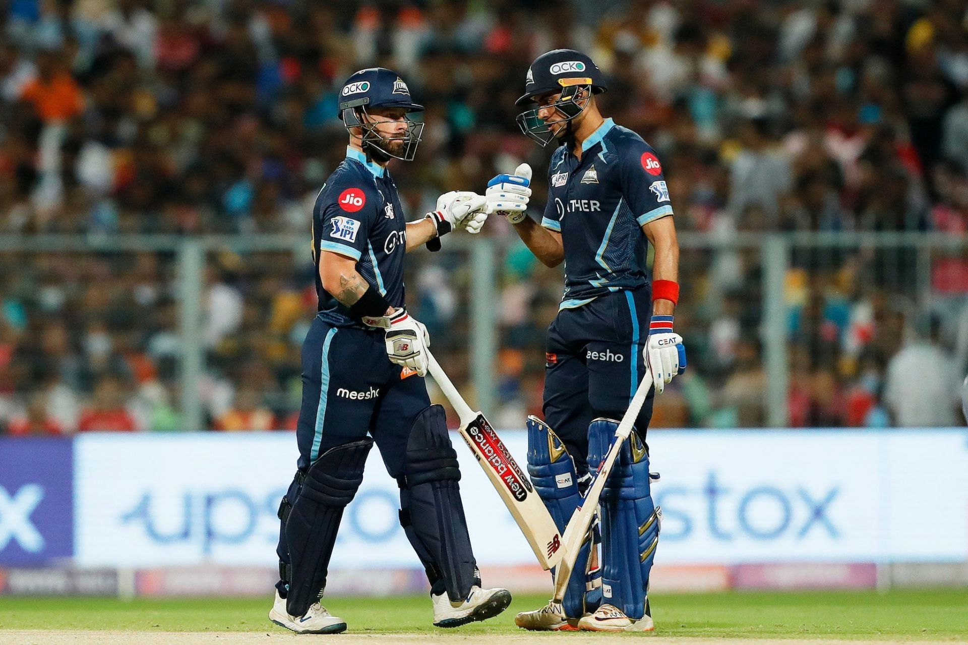 Matthew Wade and Shubman Gill batting. (Credits: Twitter)