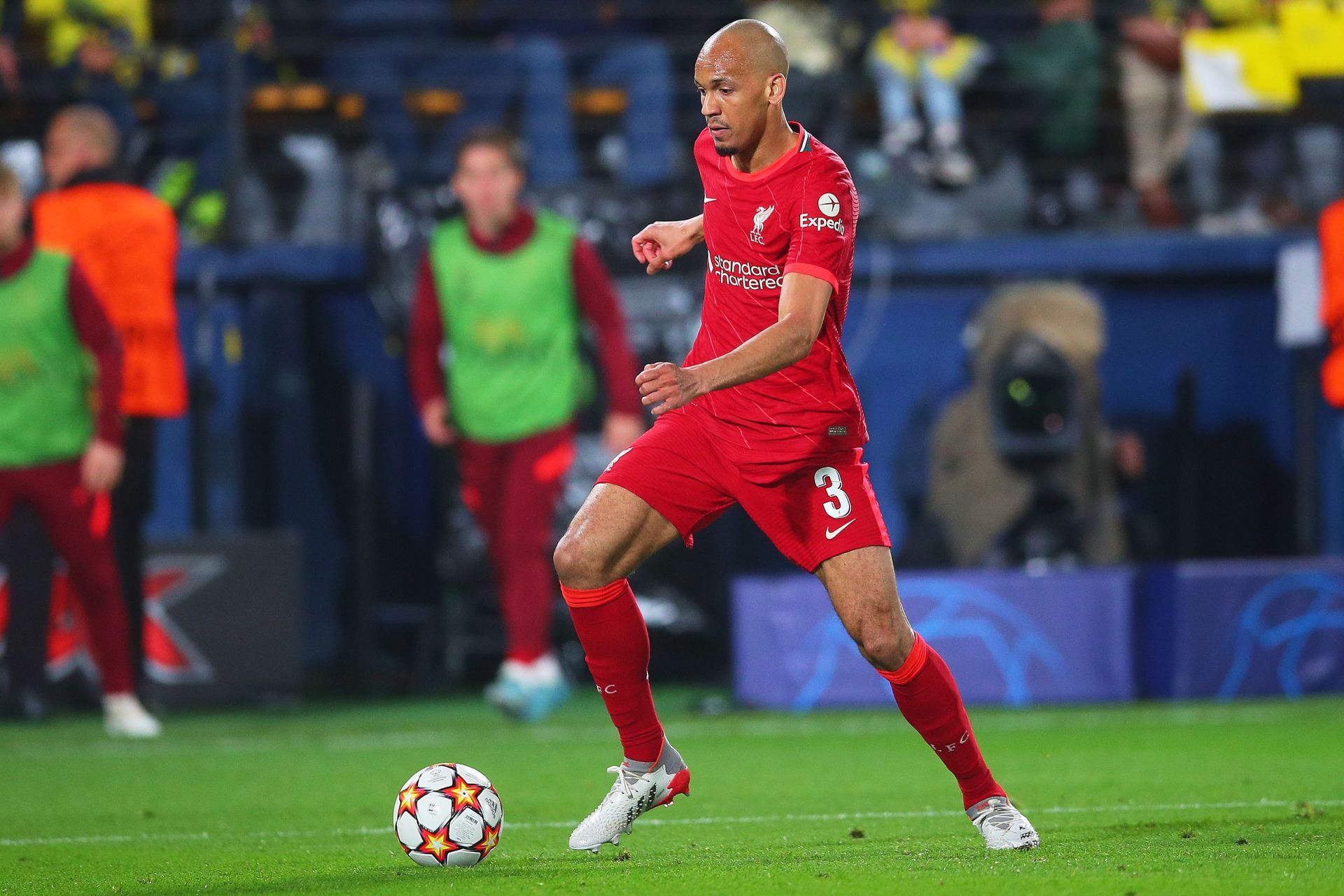 Liverpool&#039;s Fabinho in action in the Premier League