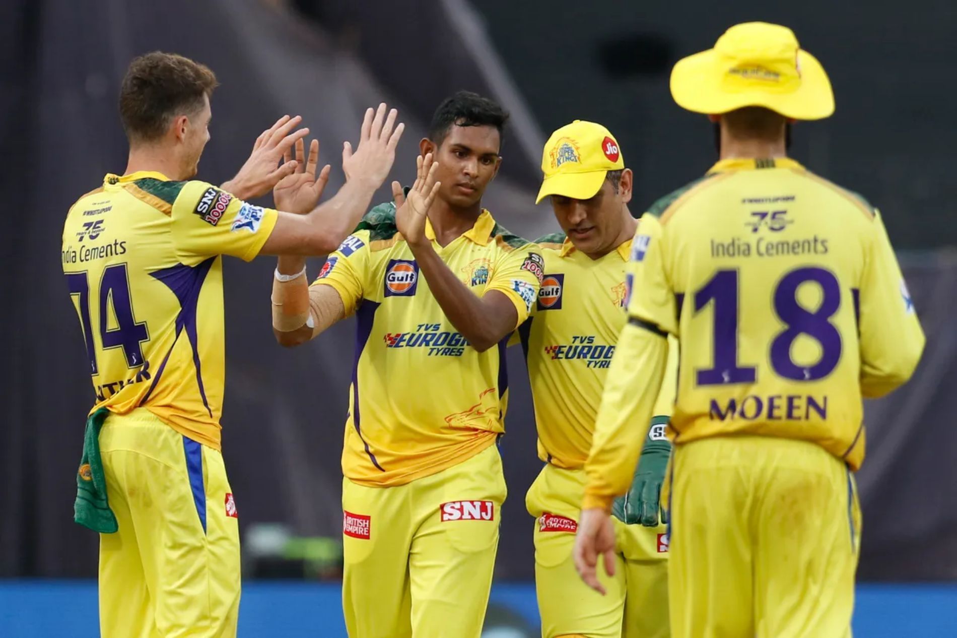 Chennai players during their match against Gujarat. Pic: IPLT20.COM