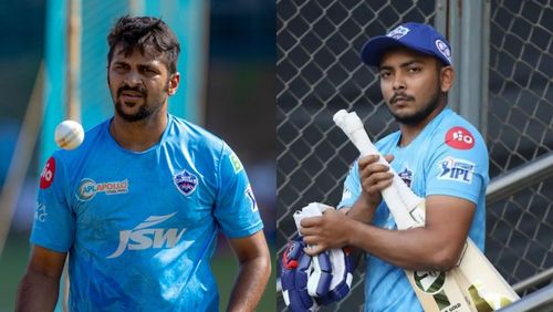 Shardul Thakur (L) and Prithvi Shaw will be pivotal to Delhi Capitals' hopes in IPL 2023.