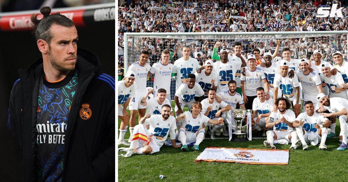 Bale sends message to Madrid teammates after missing celebrations due to back spasm