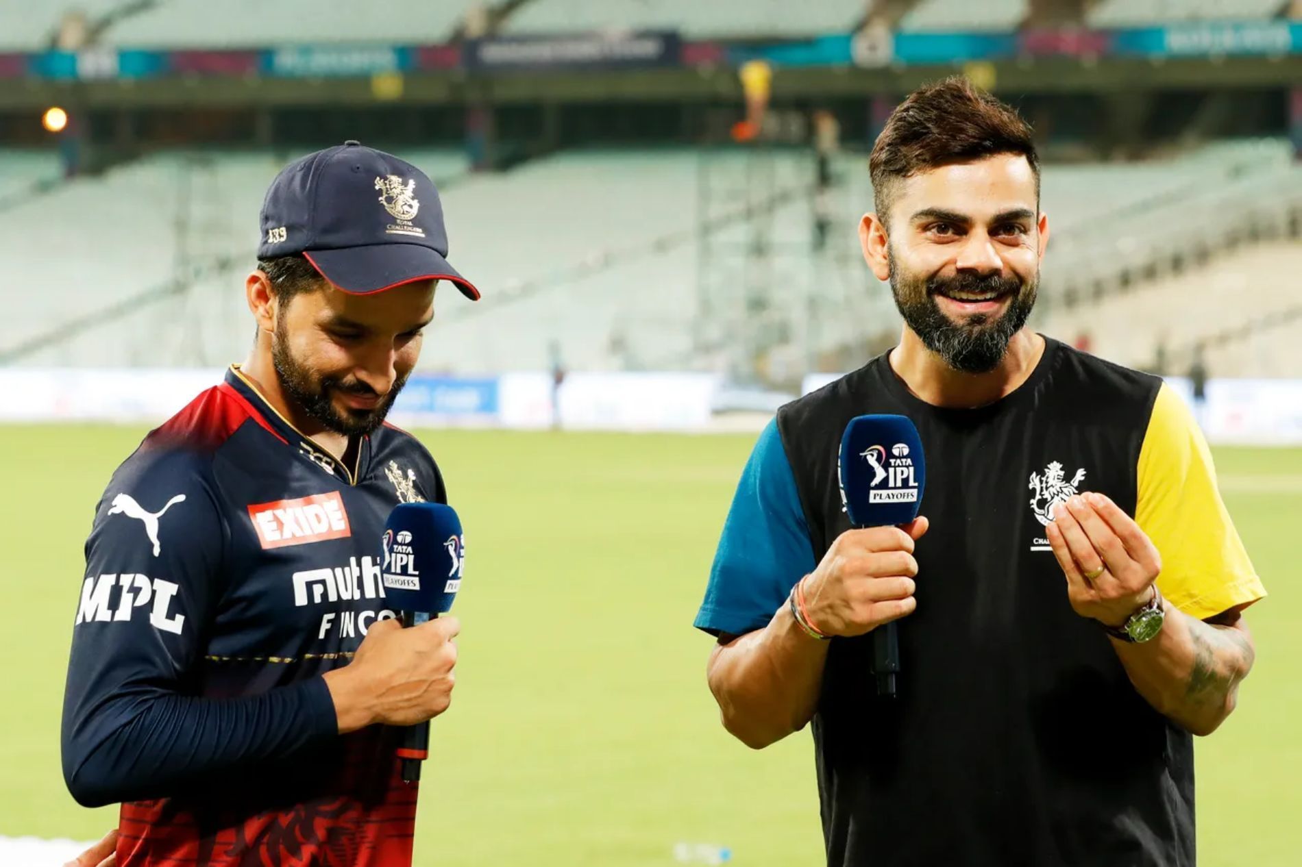 Rajat Patidar (left) and Virat Kohli. Pic: IPLT20.COM