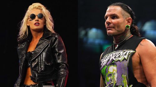 Toni Storm (left) and Jeff Hardy (right) have joined AEW in 2022