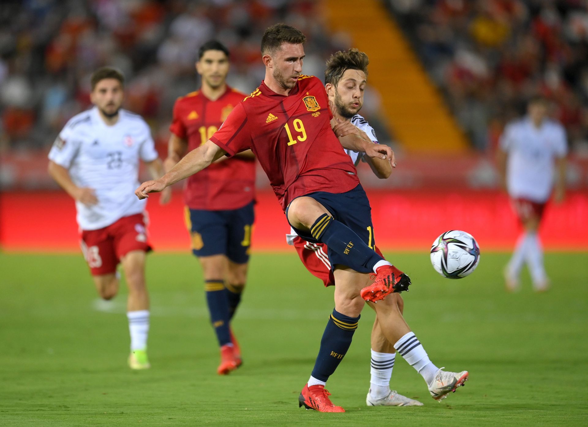 Spain will be without their main centre-back Aymeric Laporte