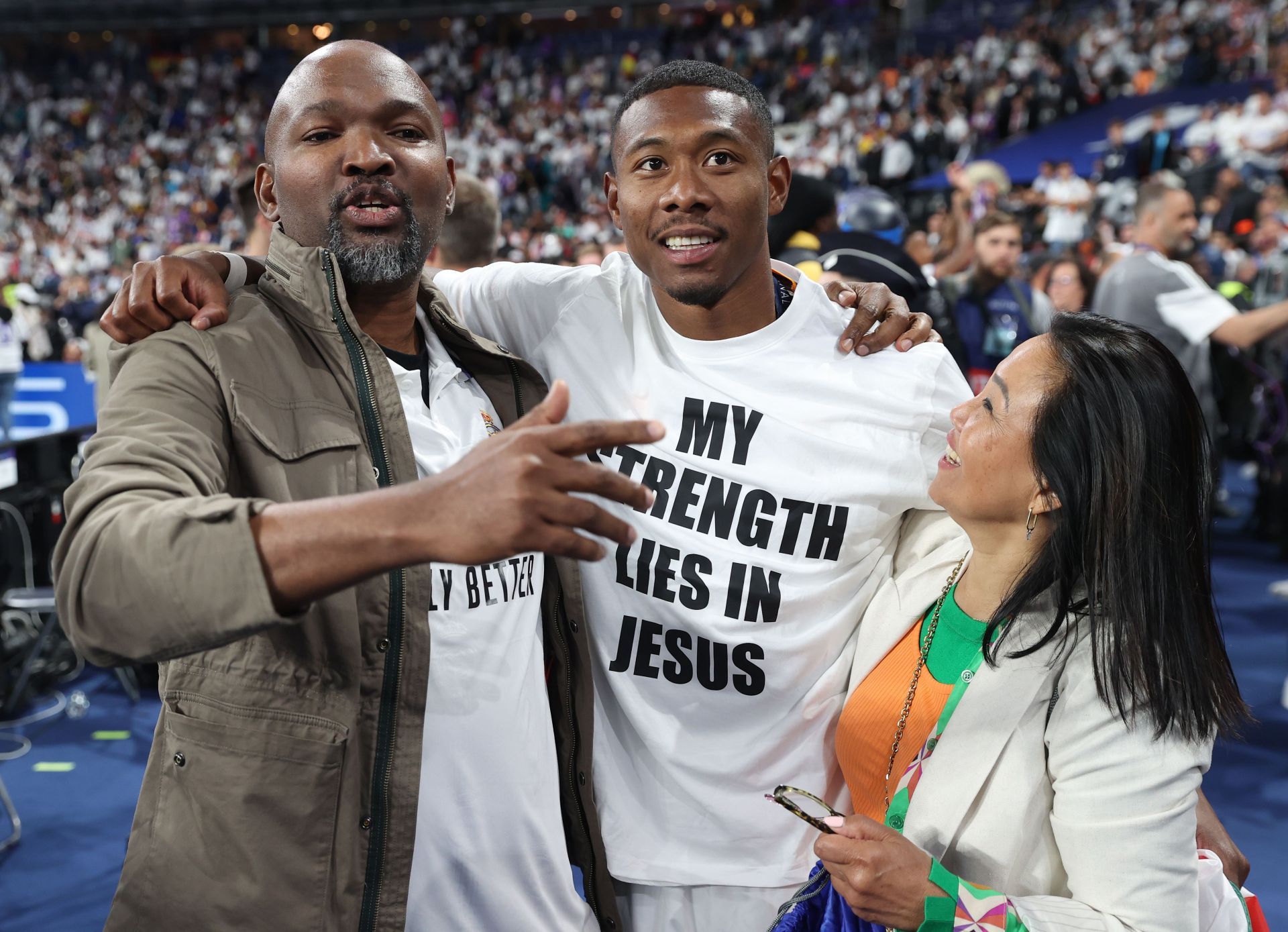 David Alaba with his parents