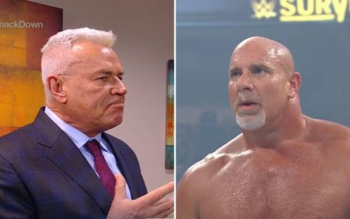 Eric Bischoff (left); Goldberg at Survivor Series (right)