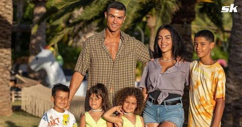 Cristiano Ronaldo with Georgina Rodriguez and kids