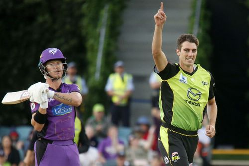 Pat Cummins in action for Sydney Thunder