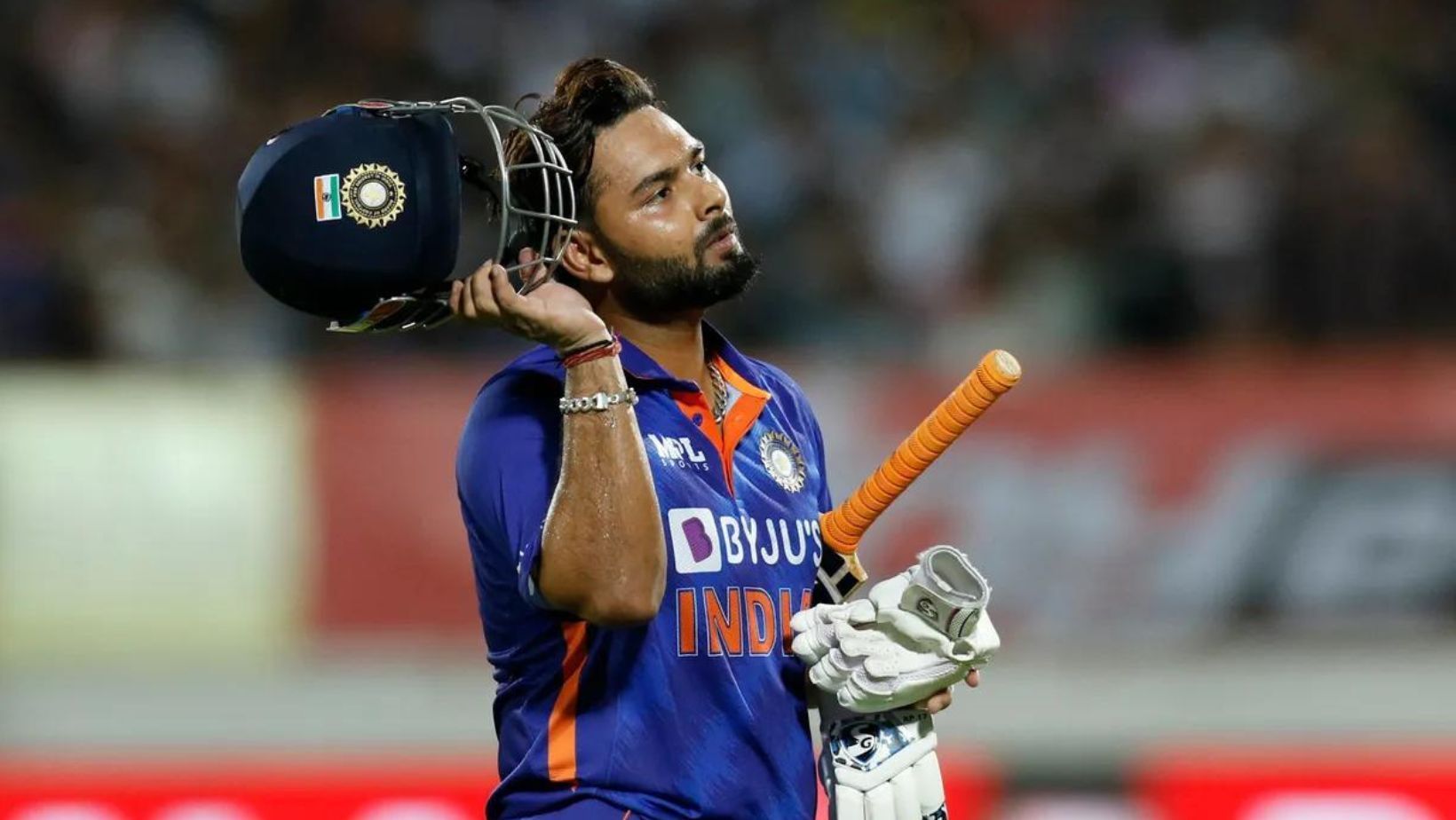 Rishabh Pant walks back on Friday (PC: BCCI).