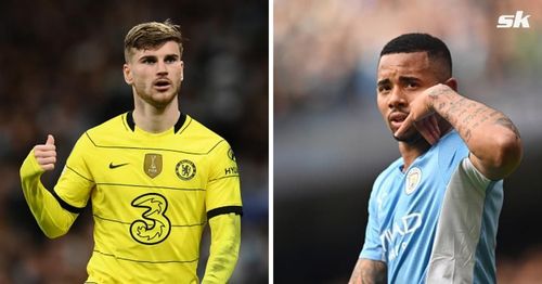 Timo Werner (left) and Gabriel Jesus.