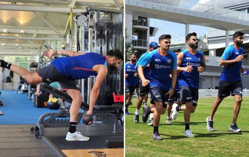 Virat Kohli (L) is set to return to cricketing action with the England series. (Pics: Instagram)