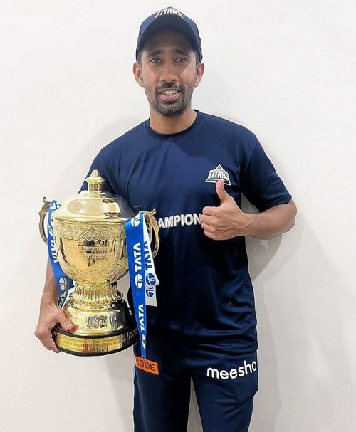 Saha scored the bulk of GT's powerplay runs in IPL 2022. Image: Wriddhiman Saha