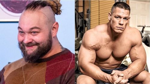 Bray Wyatt (left); John Cena (right)