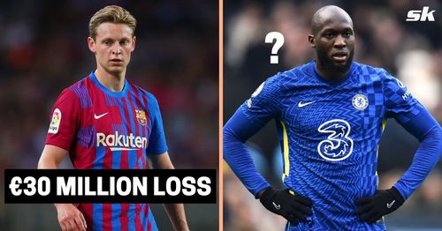 Frenkie de Jong (left) and Romelu Lukaku (right)