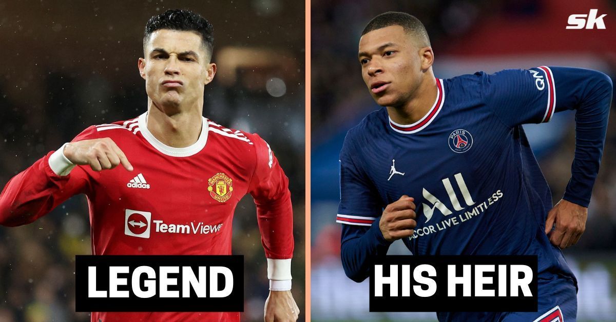 Cristiano Ronaldo (left) and Kylian Mbappe (right)