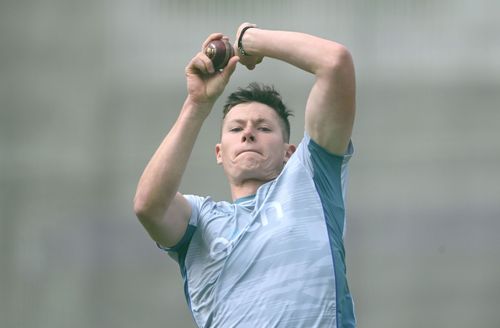 Matthew Potts during an England nets session. Pic: Getty Images