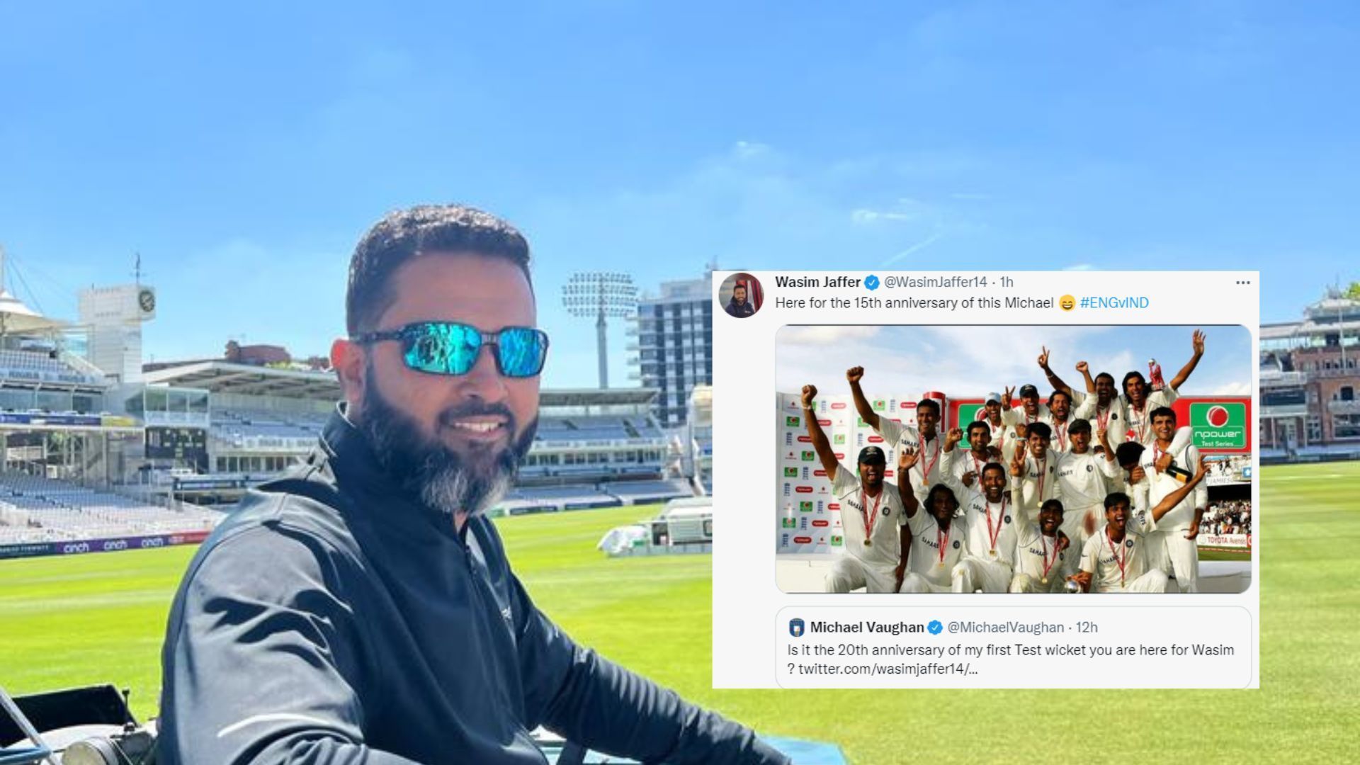 Wasim Jaffer gave a savage reply to Michael Vaughan, who tried to troll him. (P.C.:Twitter)