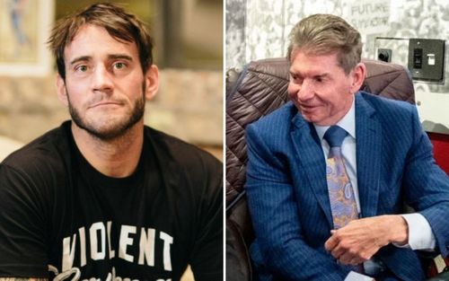 CM Punk (left); Vince McMahon (right)