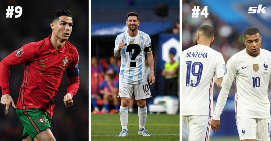 Portugal, Argentina, and France find themselves in the top 10.