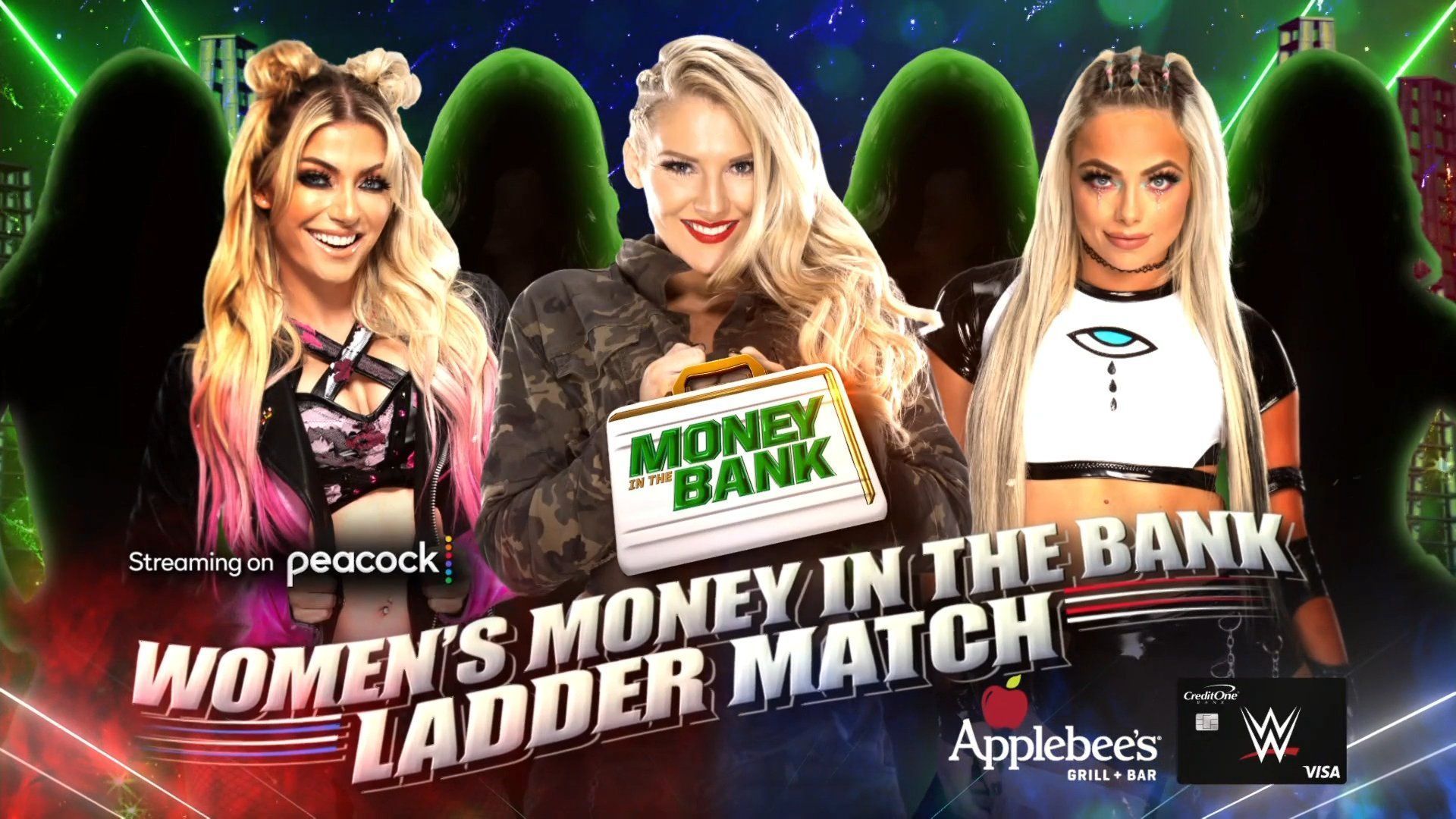 Liv Morgan and Alexa Bliss join Lacey Evans in the Women's Money in the Bank Ladder Match