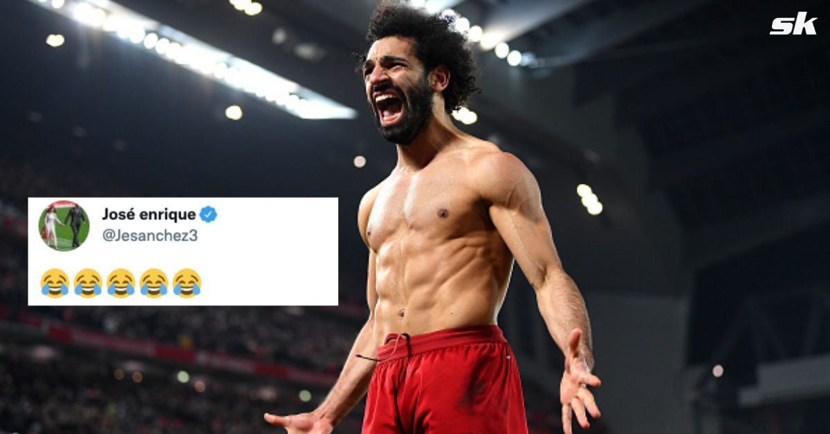 Jose Enrique trolls Manchester United using Liverpool&#039;s Mohamed Salah