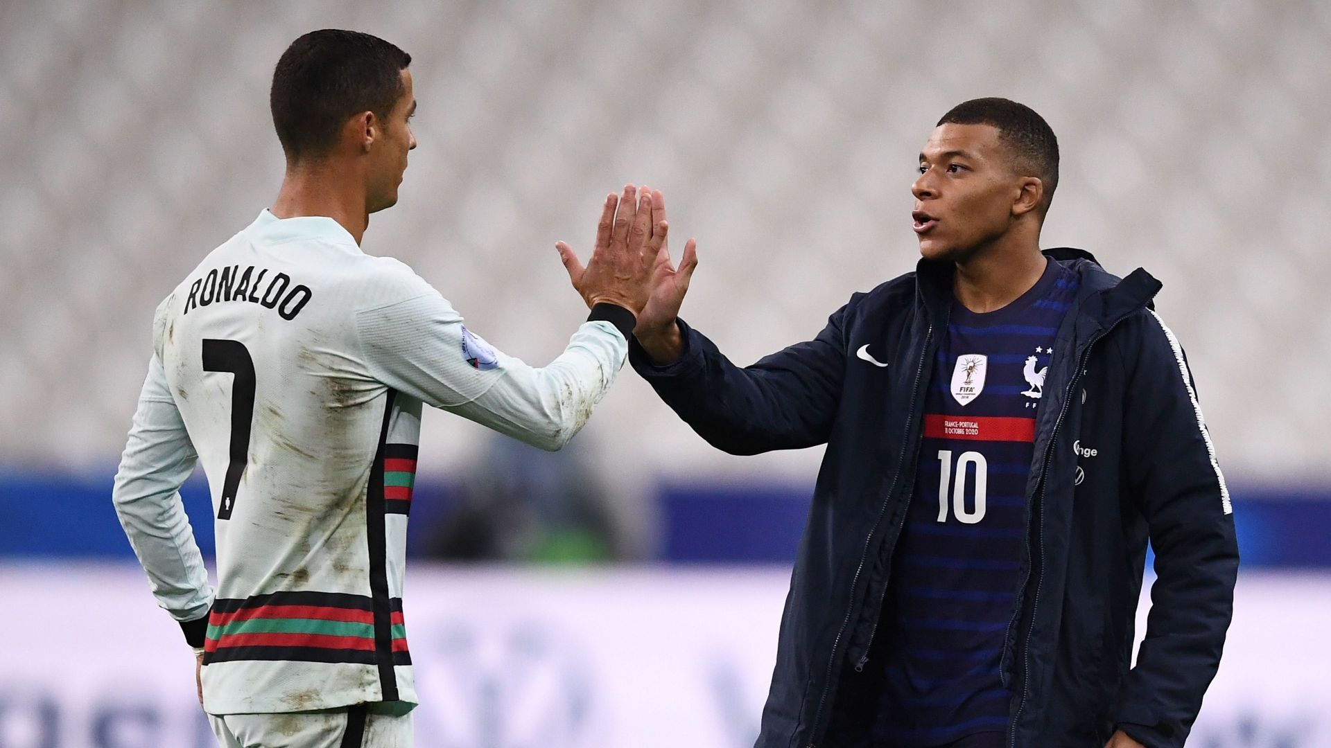 Cristiano Ronaldo and Kylian Mbappe (cred: Goal.com)