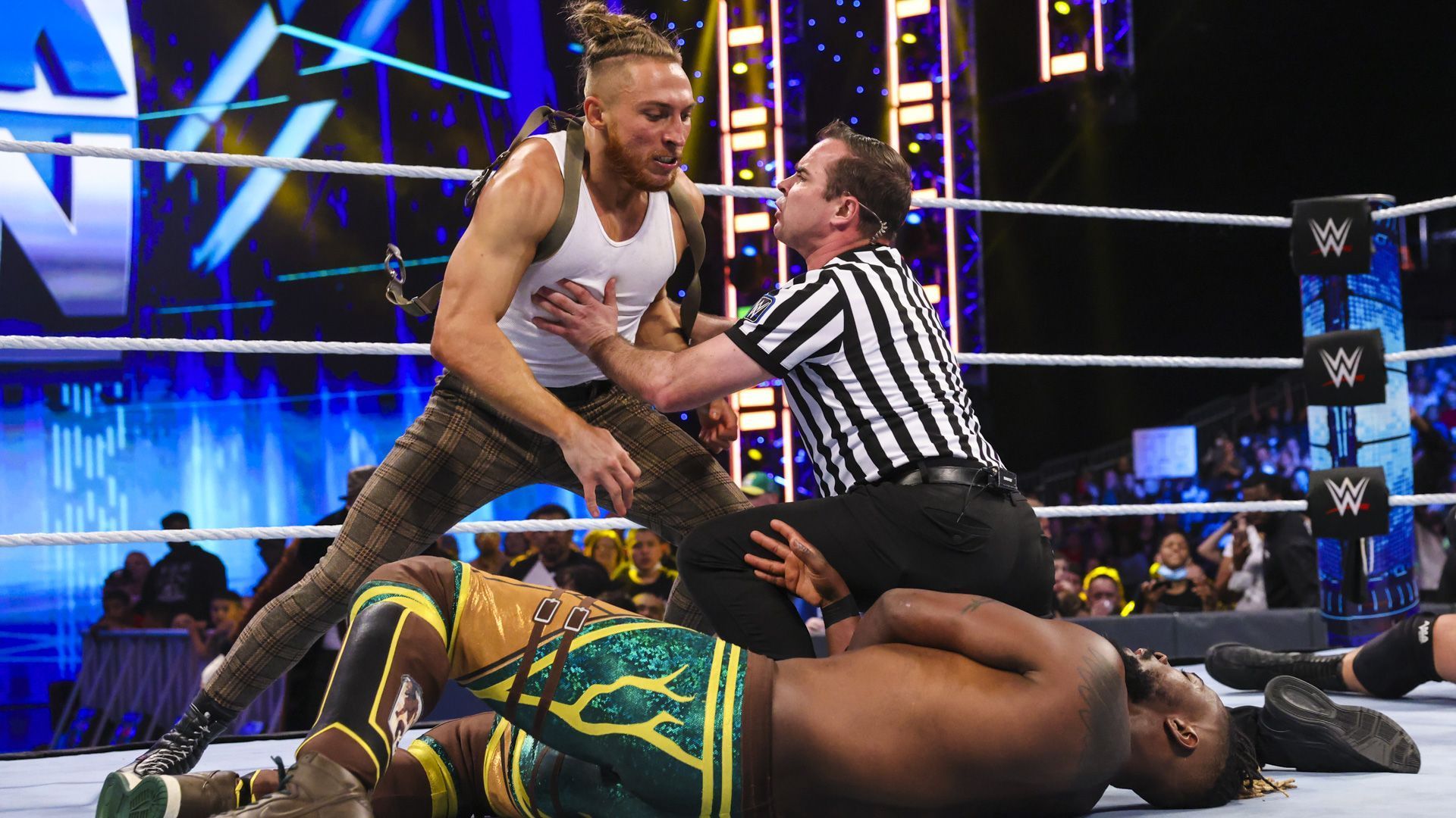 Butch debuted during the ongoing feud between Sheamus and the New Day.