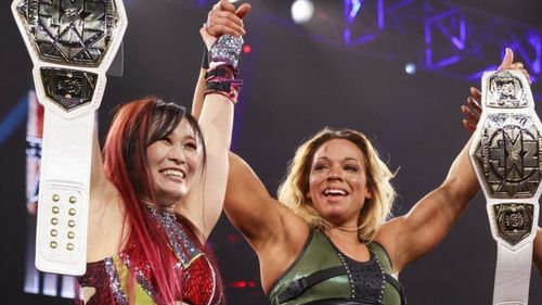 Io Shirai and Zoey Stark were tag team champions last year