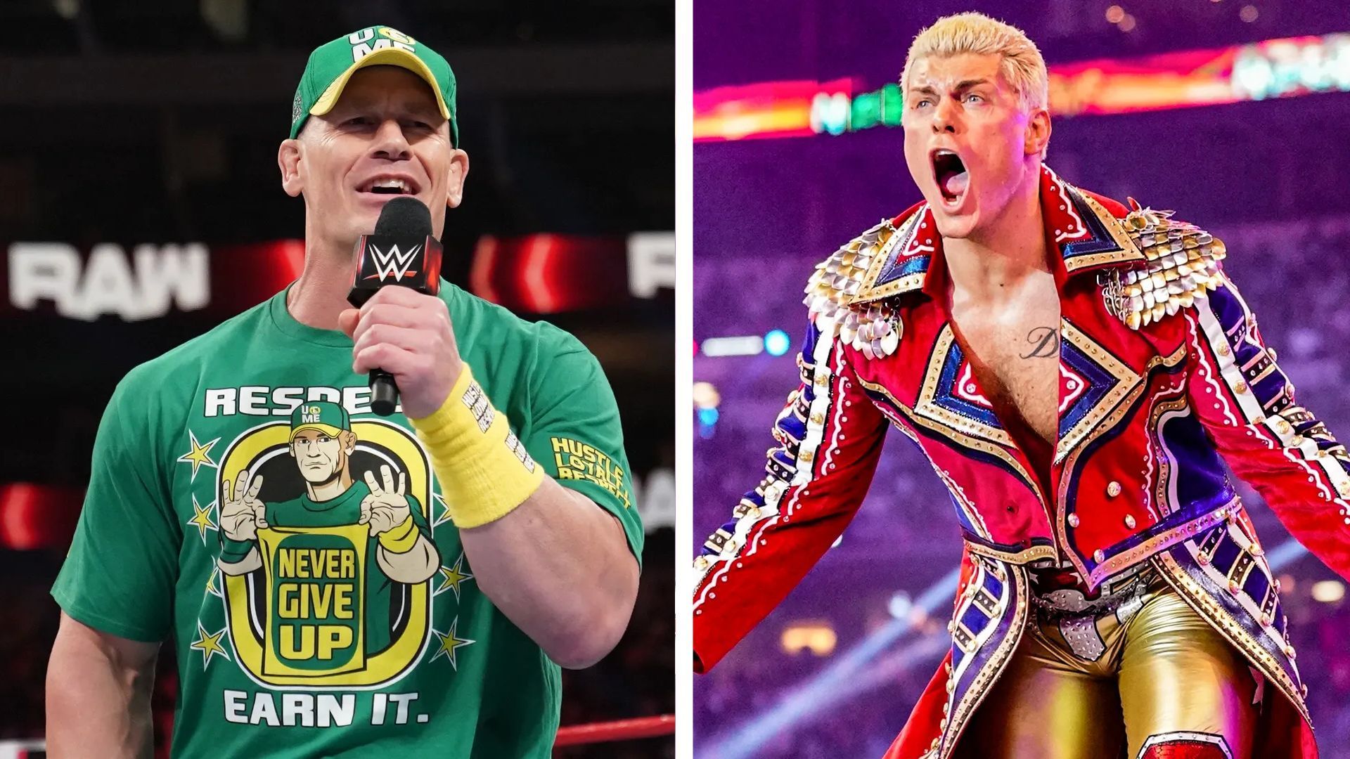 John Cena (L); Cody Rhodes (R)