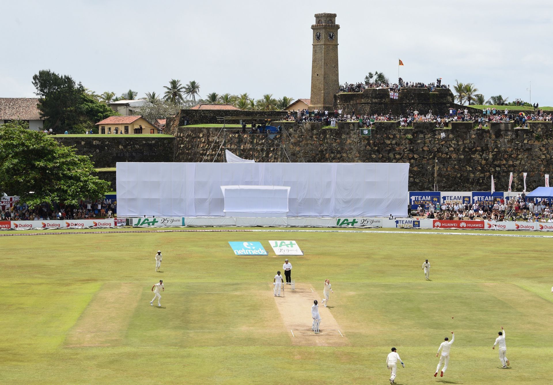 Action during a Test match in Galle, Sri Lanka, in early 2021