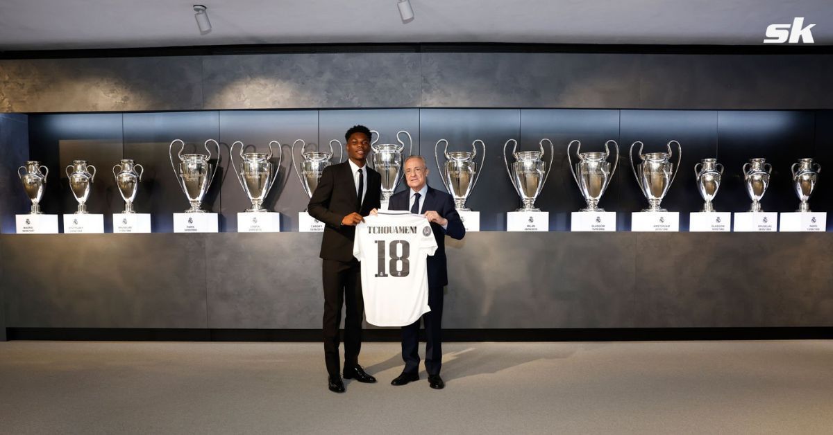 Aurelien Tchouameni presented number 18 shirt at Real Madrid