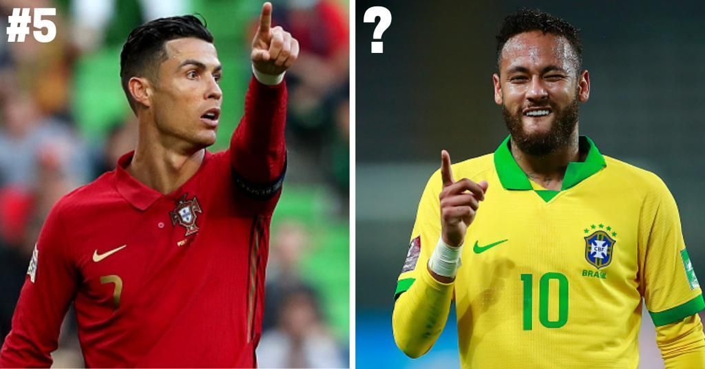 Portugal star Cristiano Ronaldo (left) and Brazil&#039;s Neymar.