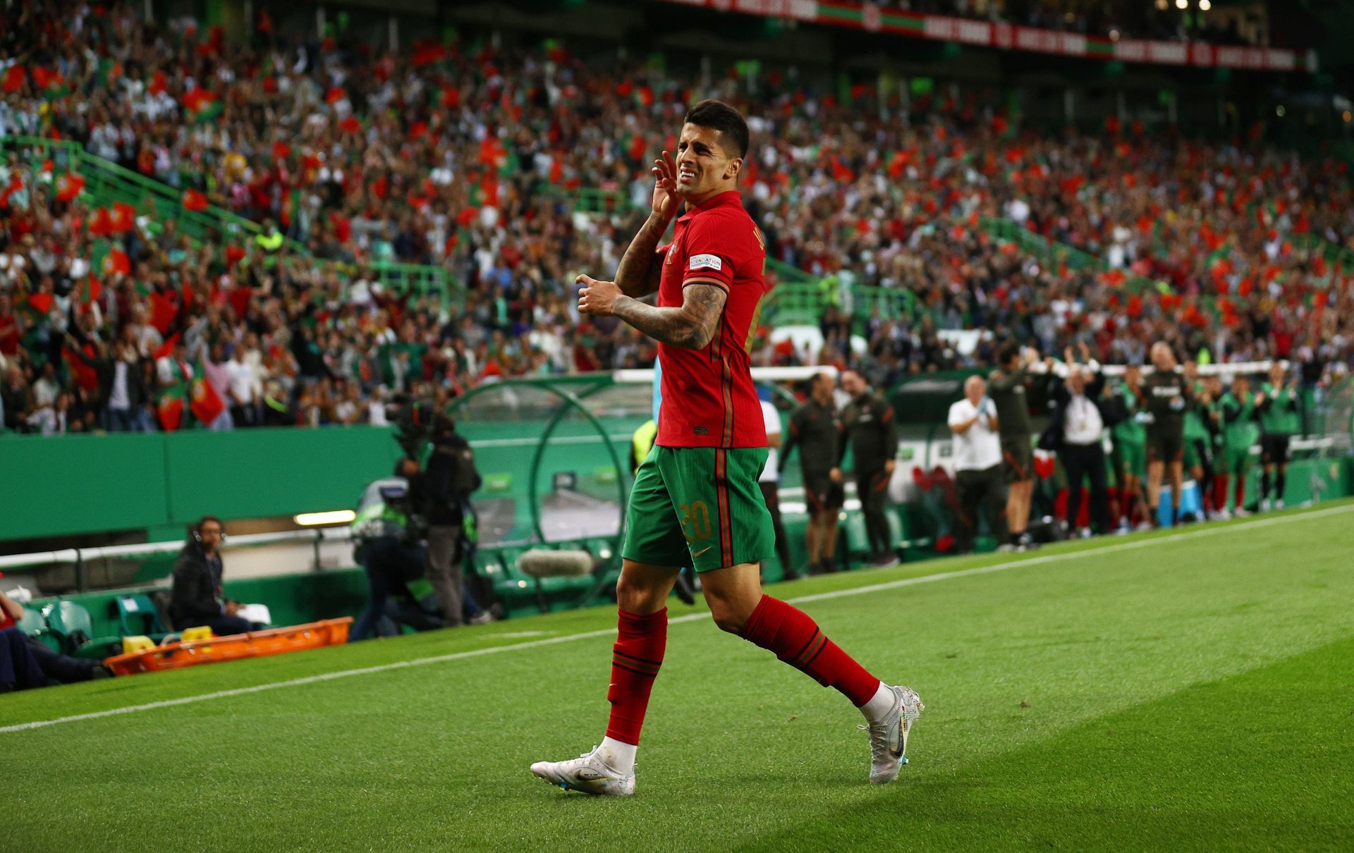 Portugal full-back Joao Cancelo scored the opener in his national team's comfortable win.