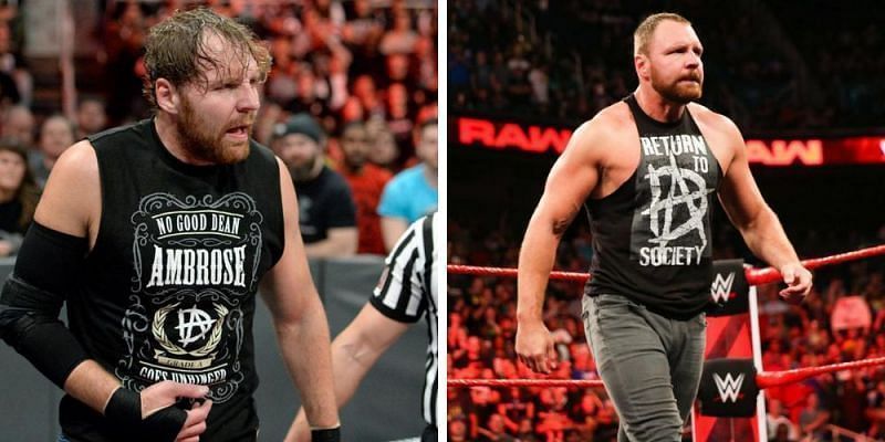 Dean Ambrose before & after returning from his injury in 2018