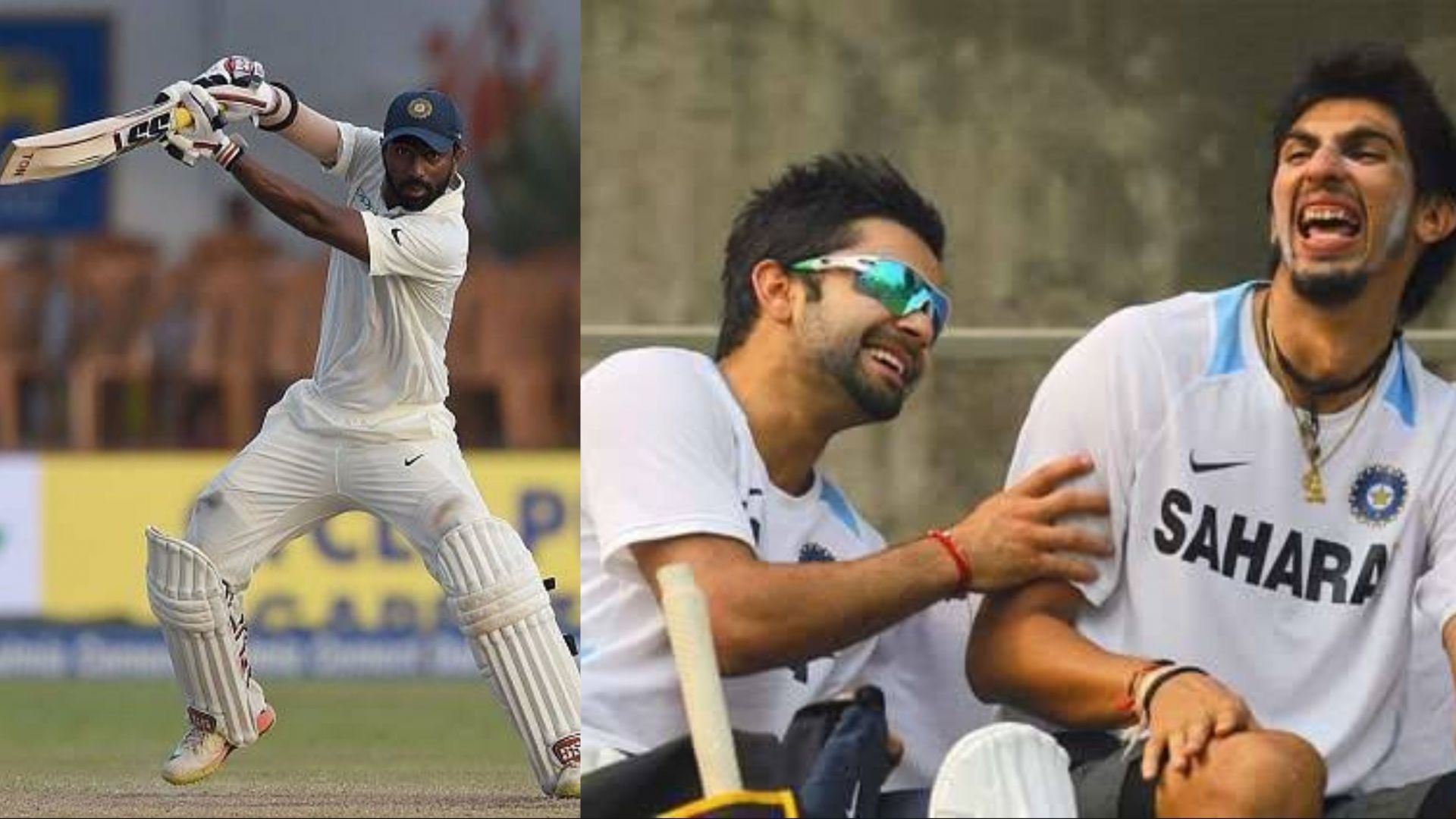 Abhinav Mukund and Ishant Sharma were part of the Indian playing XI in Virat Kohli&#039;s debut Test. (Image: Sportskeeda/Facebook)