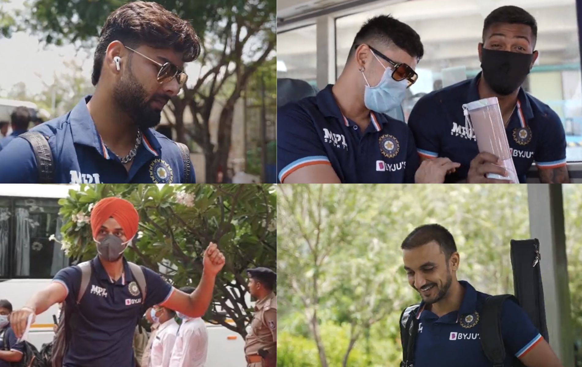 Team India players arrive in Rajkot for 4th T20I vs South Africa. Pics: BCCI