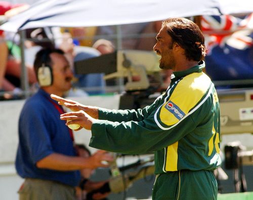 Shoaib Akhtar during the 2004 tour of New Zealand. Pic: Getty Images